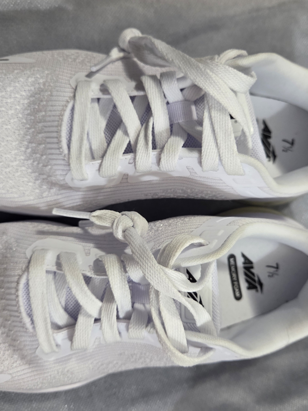 Avia All-White Women's Athletic Sneakers with Memory Foam Comfort